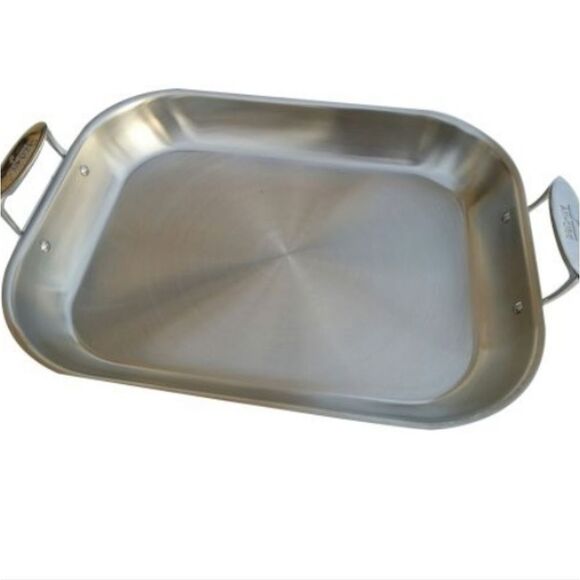 All-Clad D3 Stainless Steel Large Flared Roaster No Rack - Picture 3 of 9